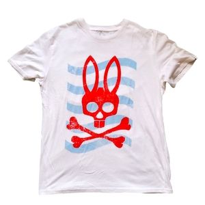 Psycho Bunnt T-shirt. White. Medium.